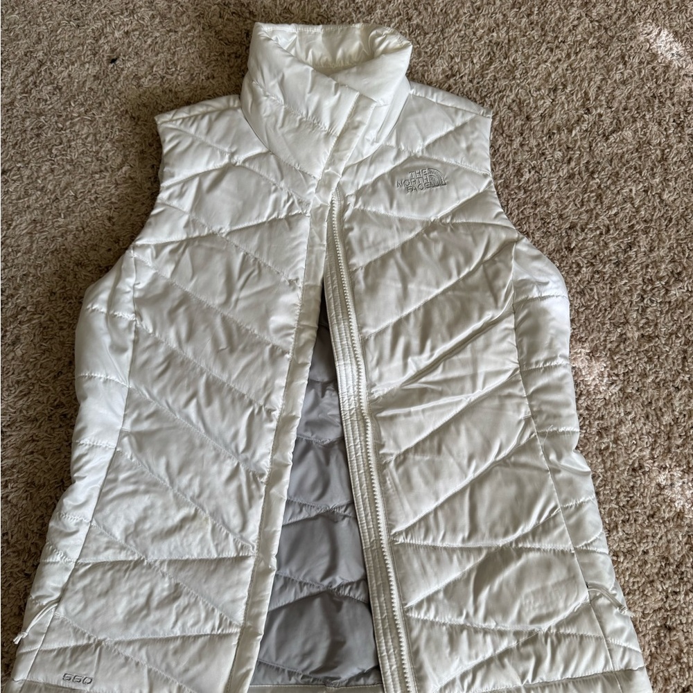 The North Face White Quilted Vest